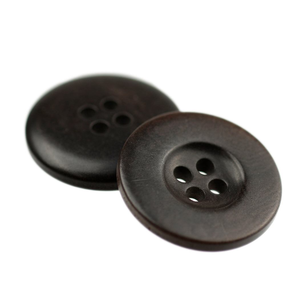 Wide Rim Natural Button Four-Hole Wide Rim Woodgrain Button Blackwood – JackStock Haberdashery