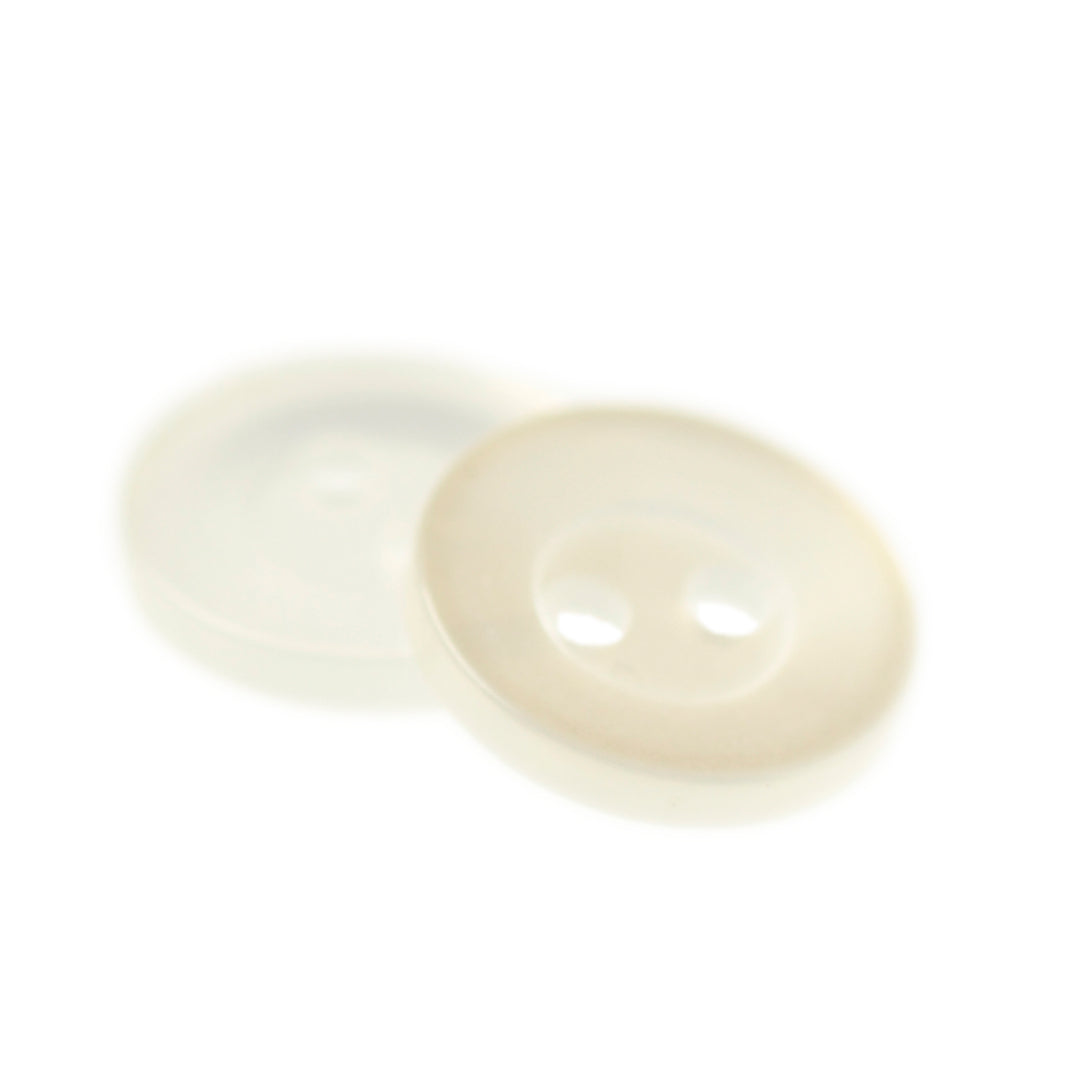 Wide Rim Natural Button Two-Hole Button with Wide Bevel Rim Silk White – JackStock Haberdashery