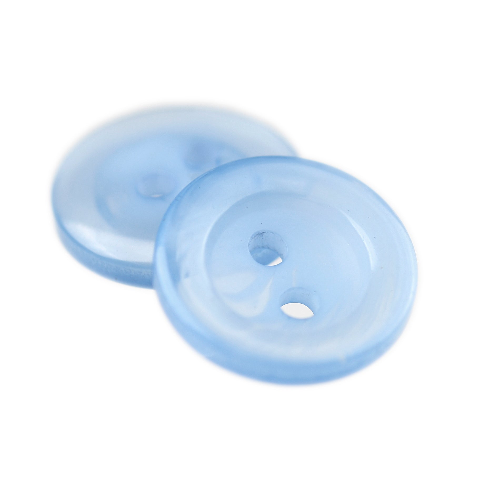 TWO-HOLE GLOSSY RIM BUTTON LIGHT BLUE – JackStock Haberdashery