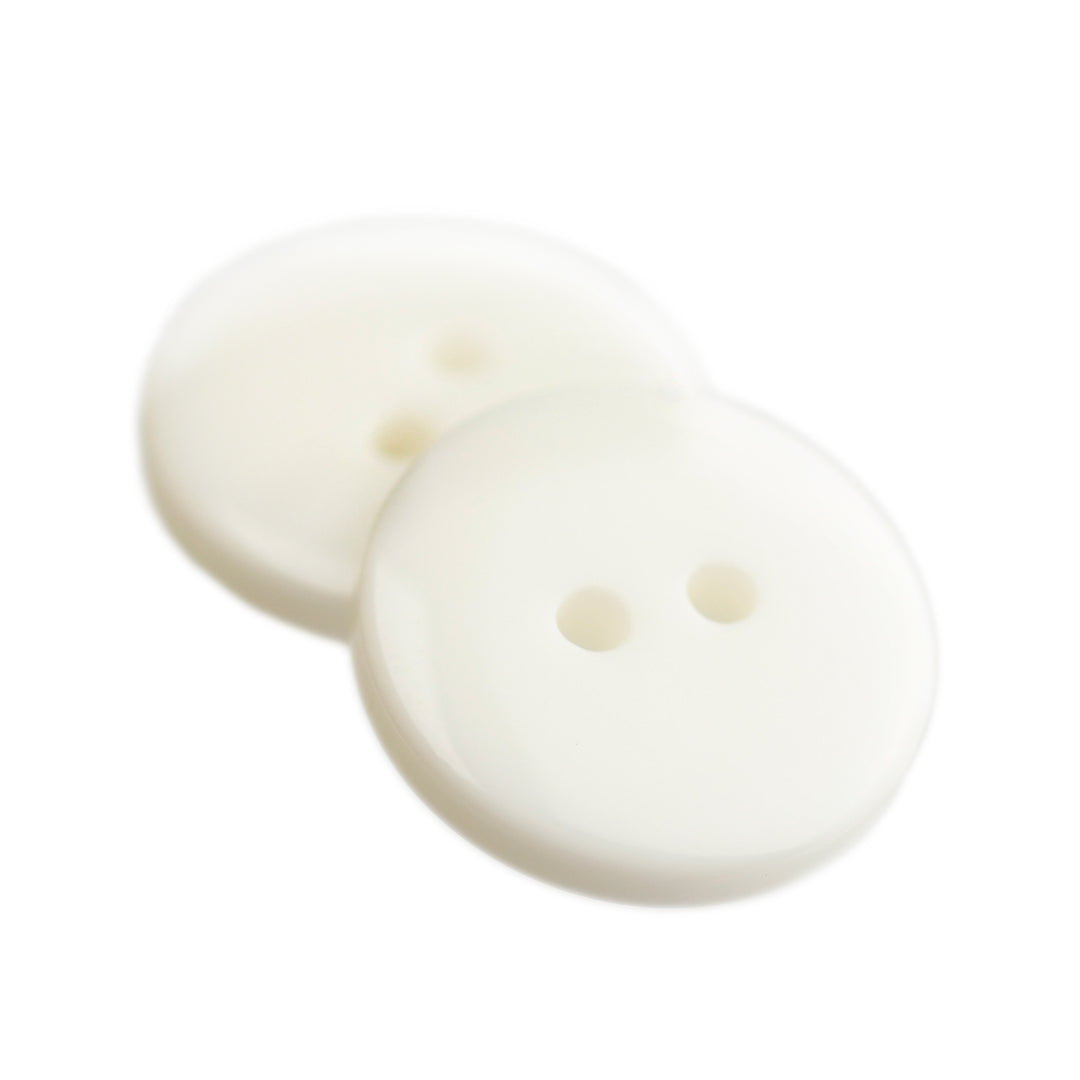 TWO-HOLE FLAT BUTTON GLOSS WHITE