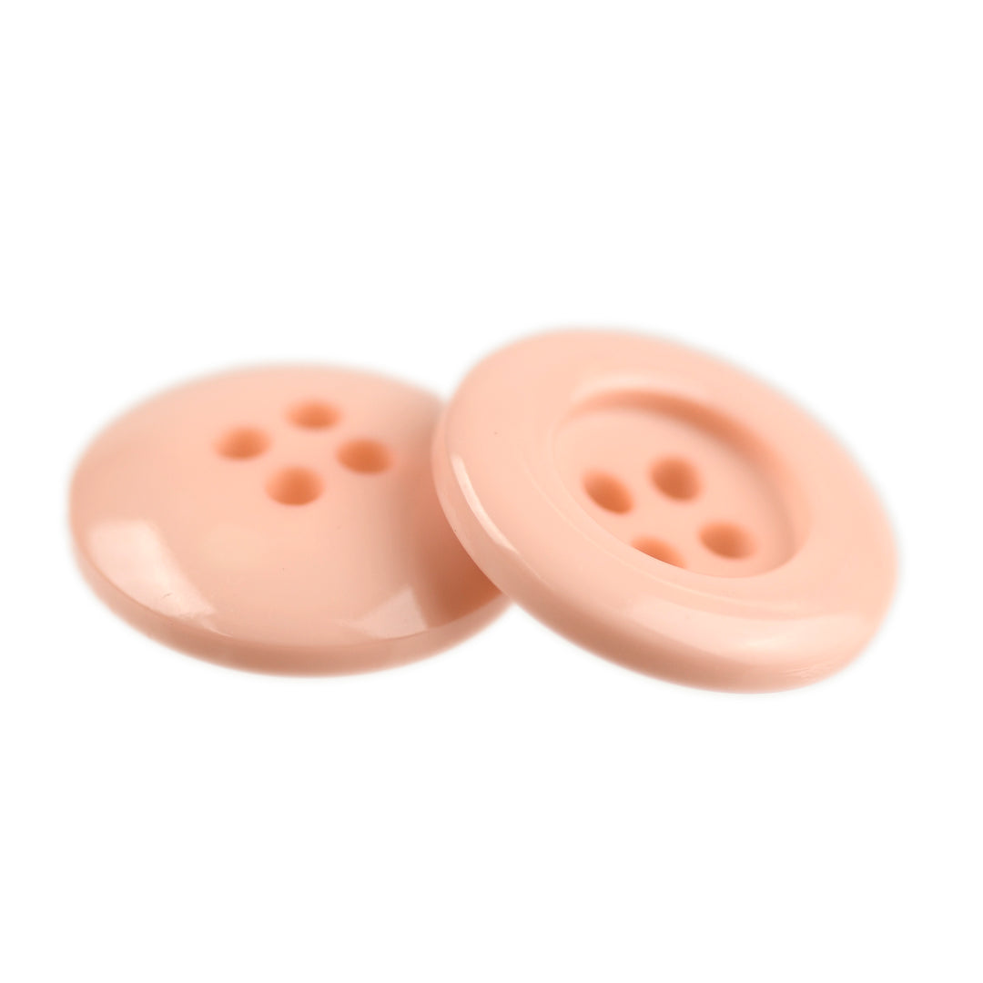 Wide Rim Natural Button Four-Hole Wide Rim Rounded Button Apricot – JackStock Haberdashery