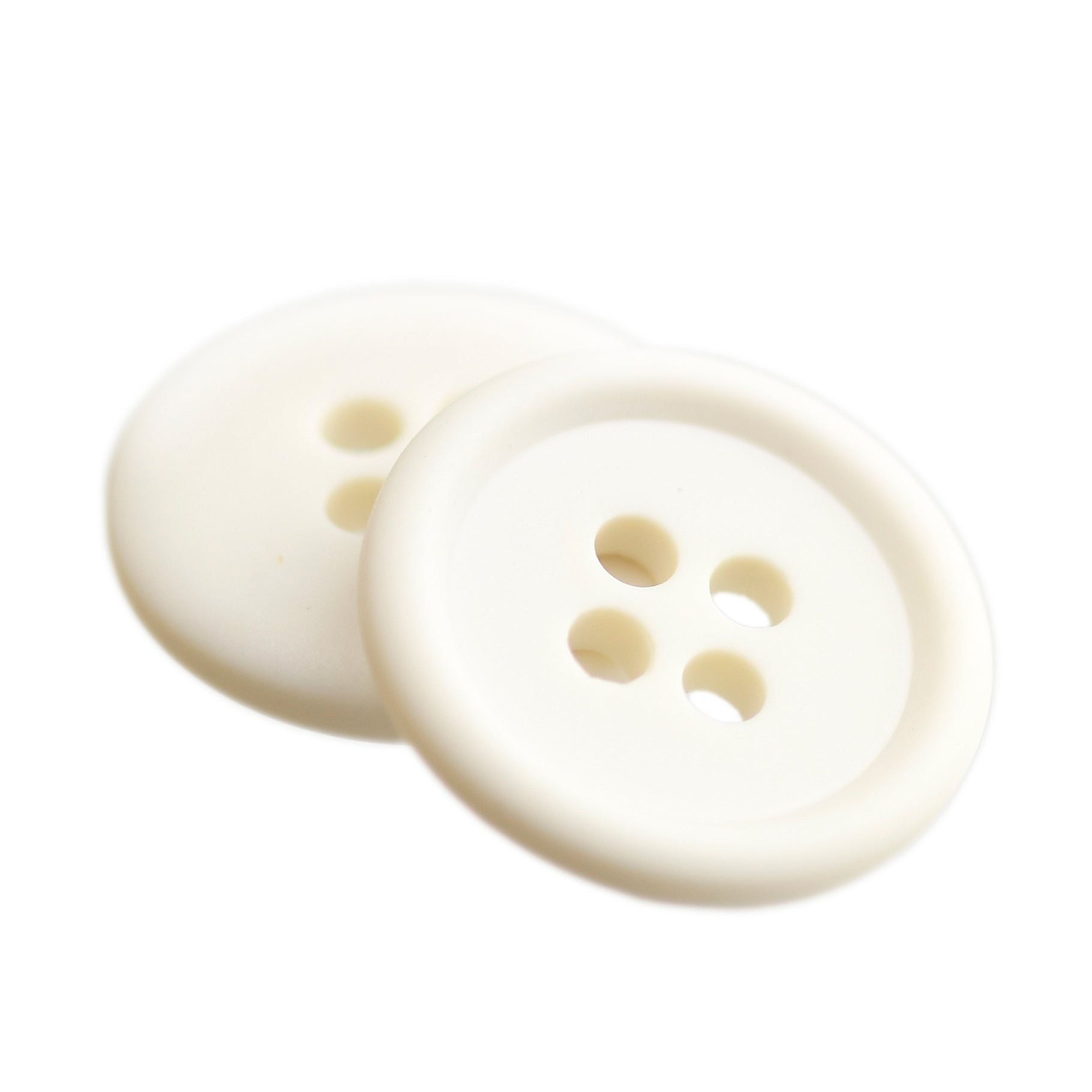 Four-Hole Rim Button Matte Off-White – JackStock Haberdashery