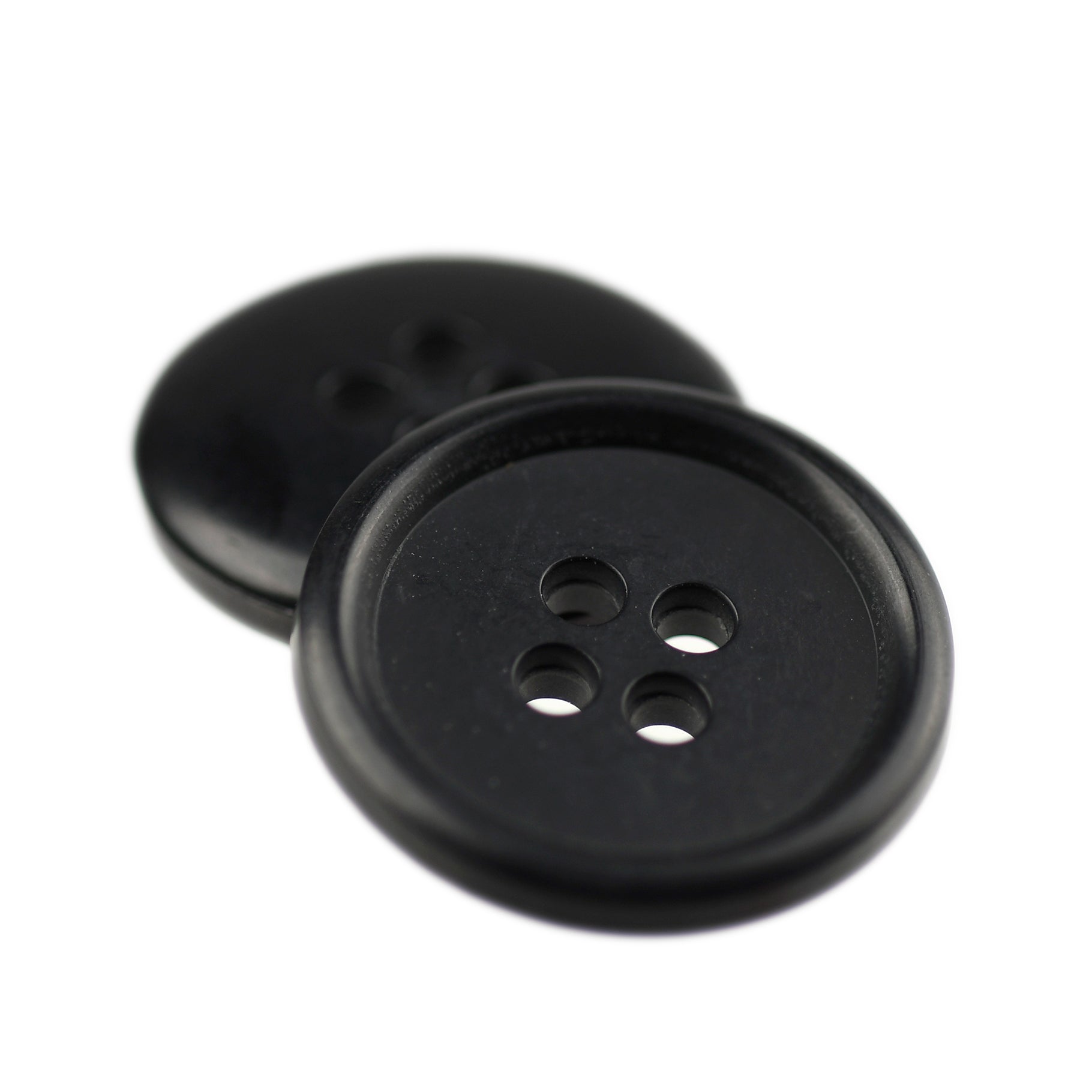 Four-Hole Rim Button Matte Black – JackStock Haberdashery