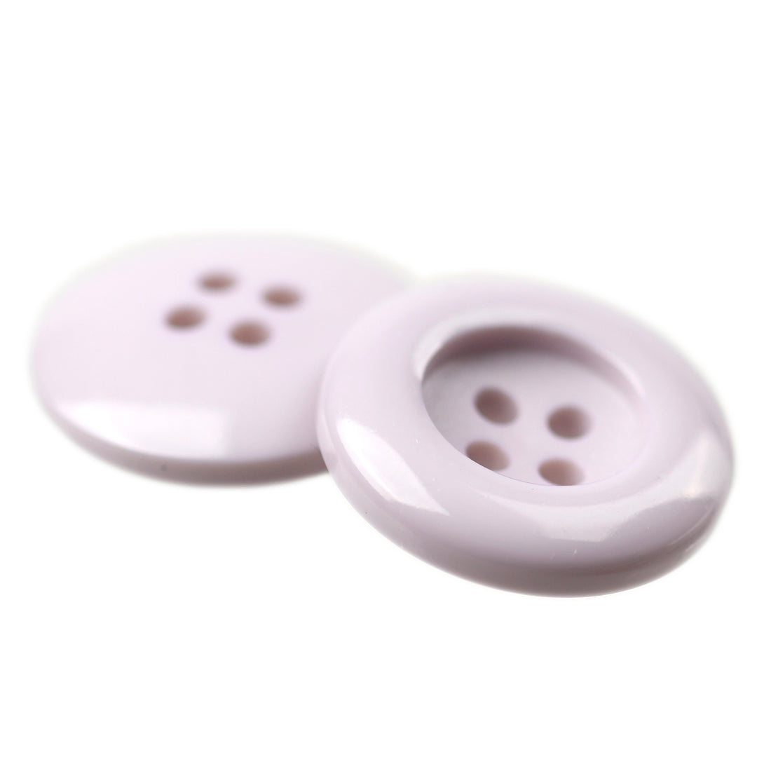 Wide Rim Natural Button Four-Hole Wide Rim Rounded Button Lilac – JackStock Haberdashery