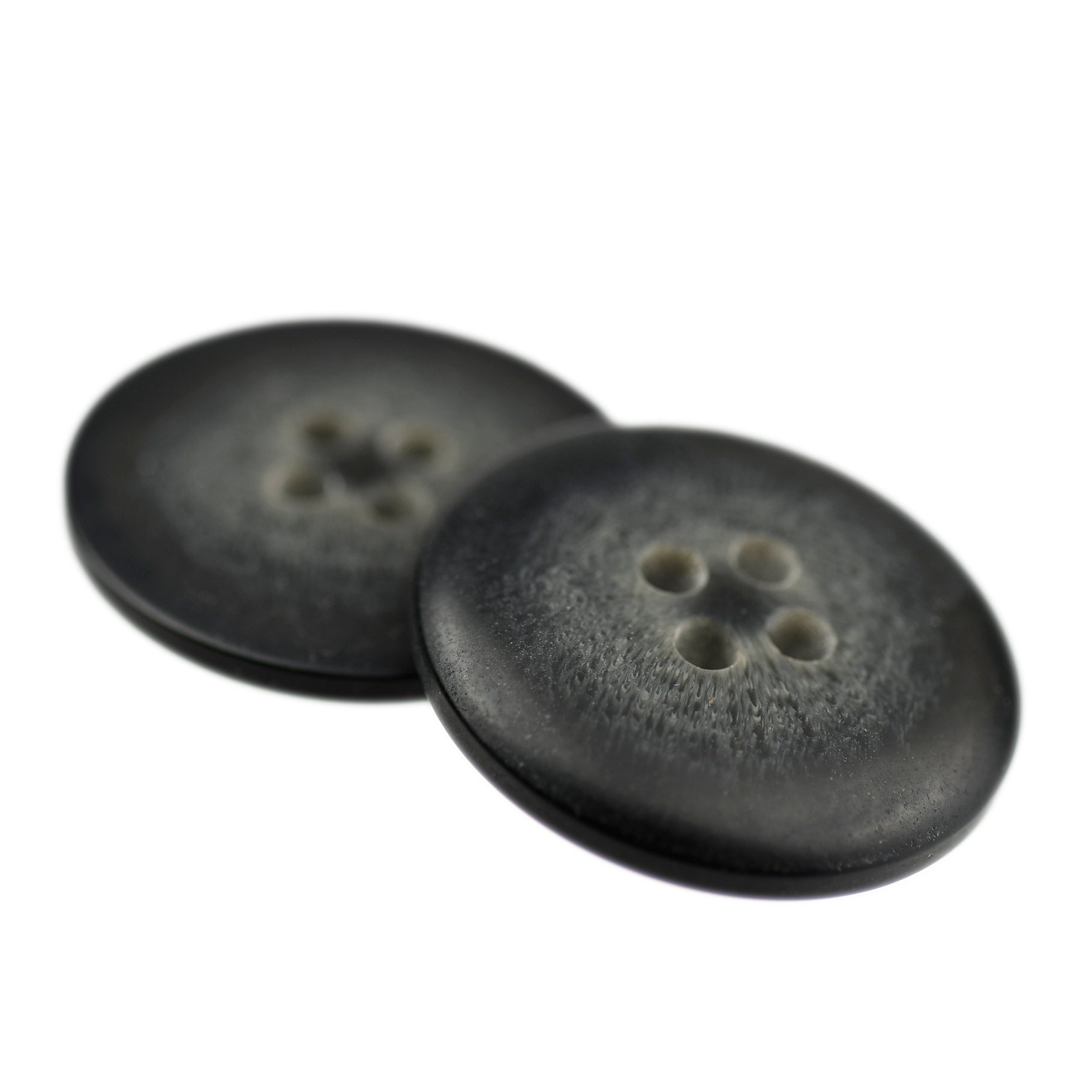 Four-Hole Flat Distressed Button Dark Charcoal – JackStock Haberdashery