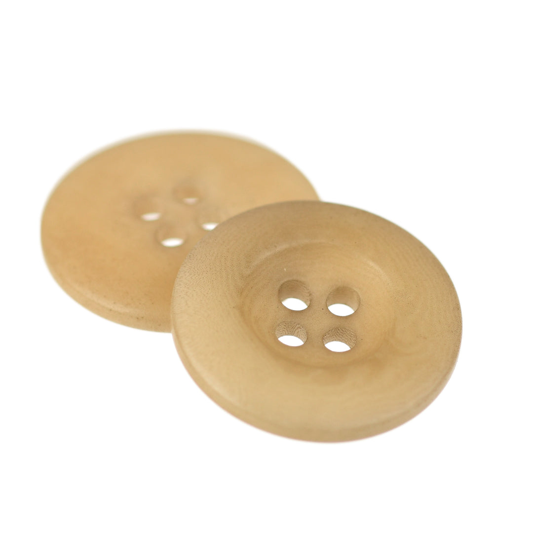 Wide Rim Natural Button Four-Hole Wide Rim Woodgrain Button White Oak – JackStock Haberdashery