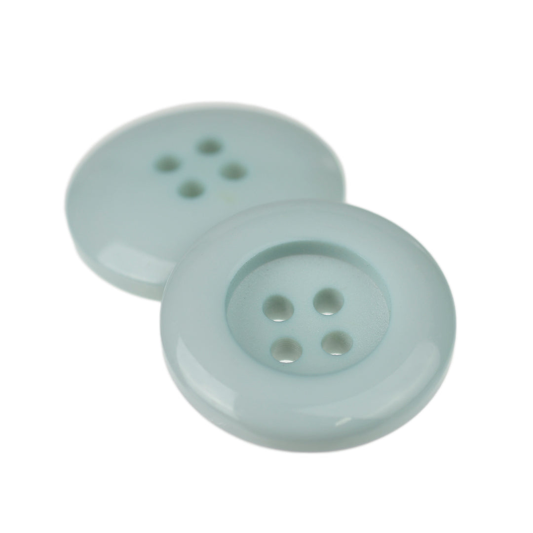 Wide Rim Natural Button Four-Hole Wide Rim Rounded Button Aqua – JackStock Haberdashery