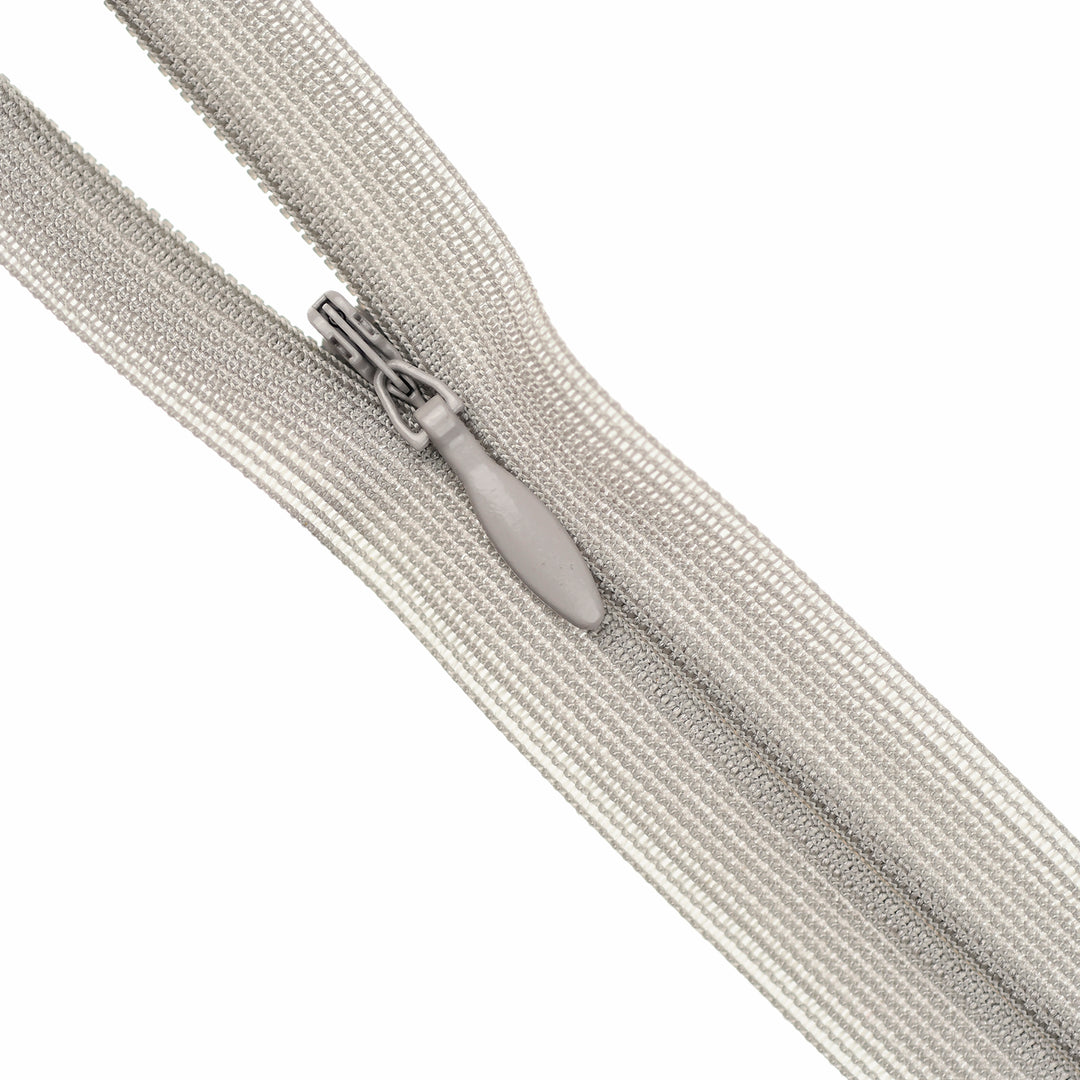 YKK INVISIBLE MESH ZIP COL 225 ALUMINIUM
