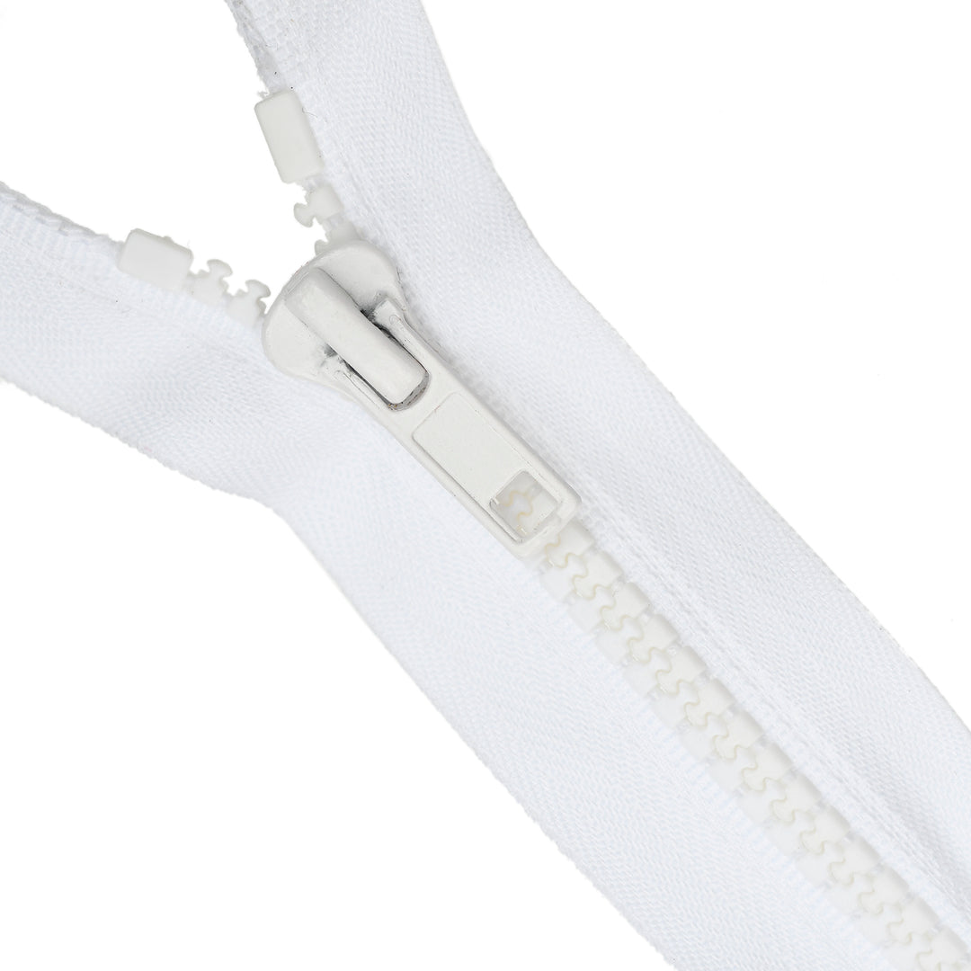 CHUNKY OPEN-END TWO-WAY ZIP NO.5 COL WHITE