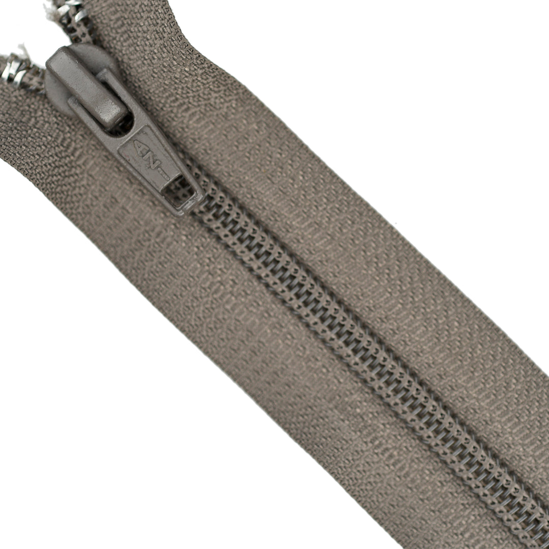NYLON NO.5 OPEN-END TWO-WAY ZIP COL TAUPE