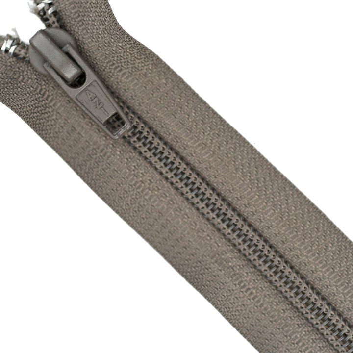 NYLON NO.5 OPEN-END TWO-WAY ZIP COL TAUPE