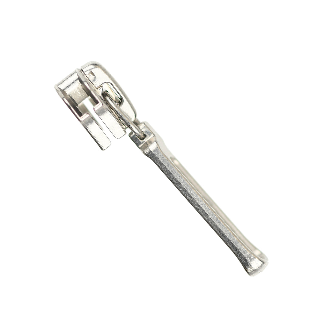 RECTANGULAR LONG SLIDER FOR YKK METAL ZIPS - NICKEL