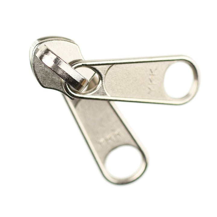 NON-LOCK DOUBLE LONG-PULL SLIDER FOR YKK NYLON COIL ZIPS - NICKEL