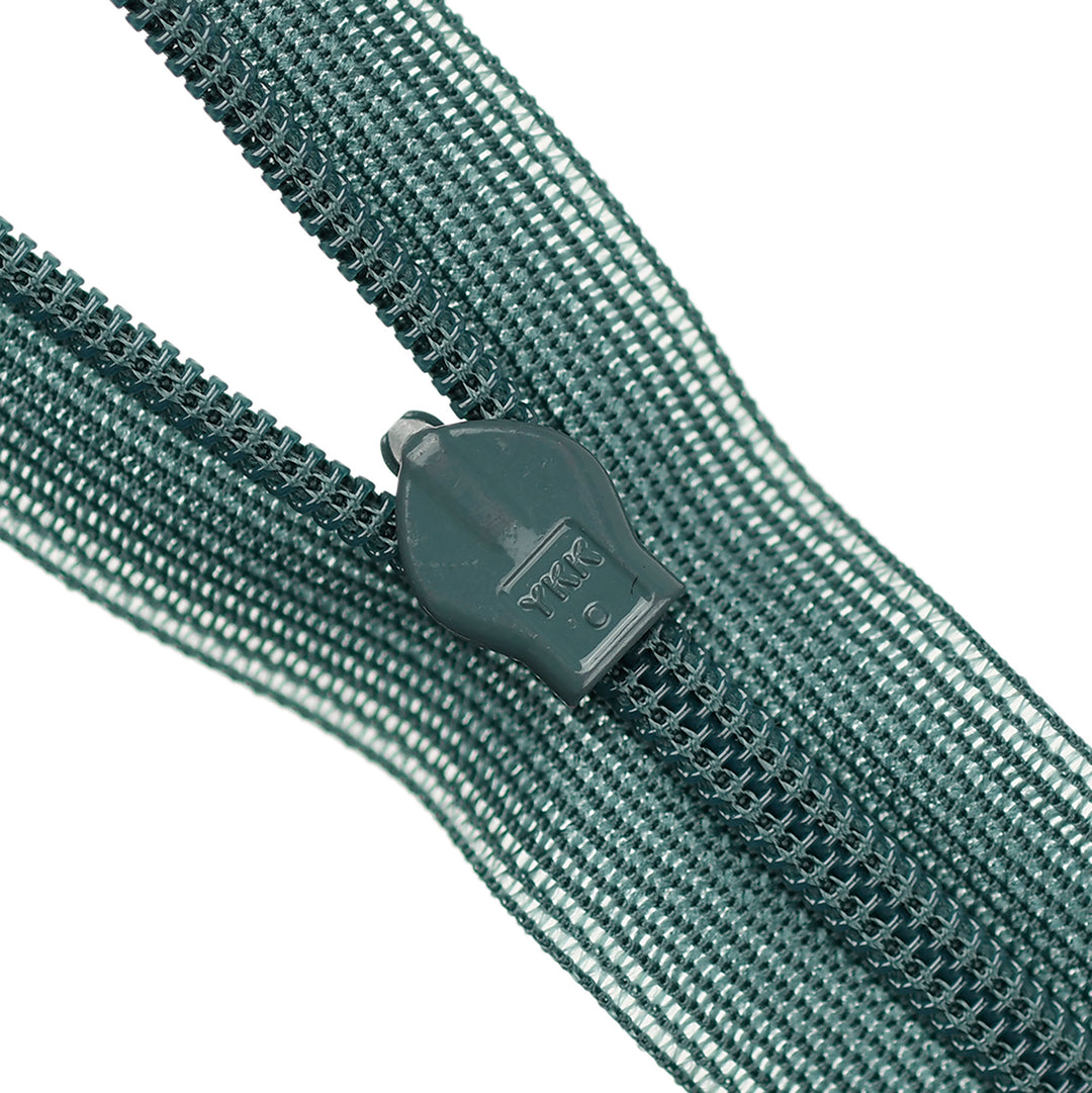 YKK INVISIBLE MESH ZIP COL 889 SMOKY TEAL