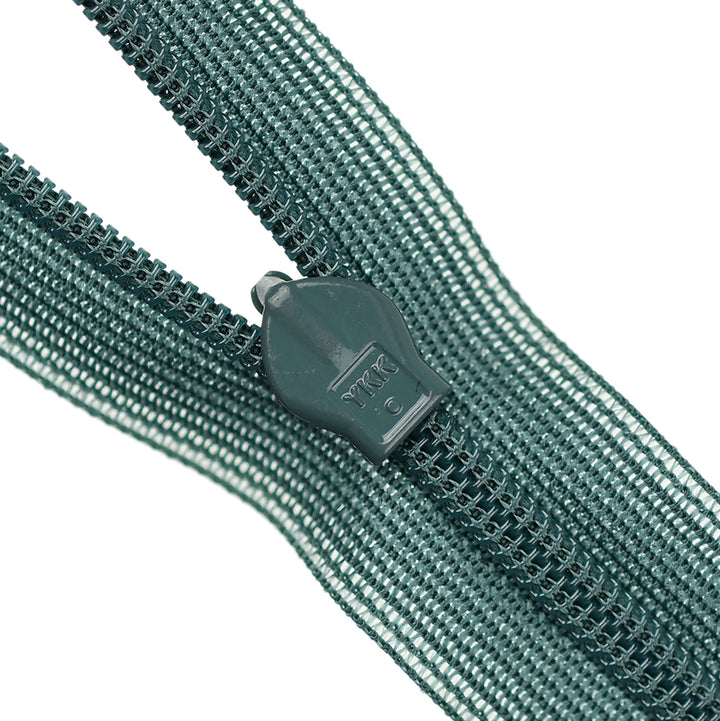 YKK INVISIBLE MESH ZIP COL 889 SMOKY TEAL