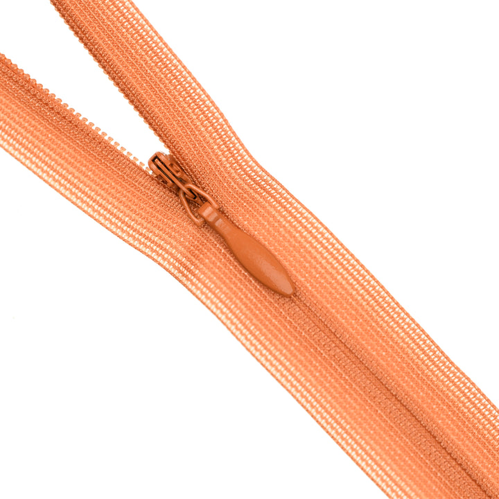 YKK INVISIBLE MESH ZIP COL 807 BRIGHT RUST