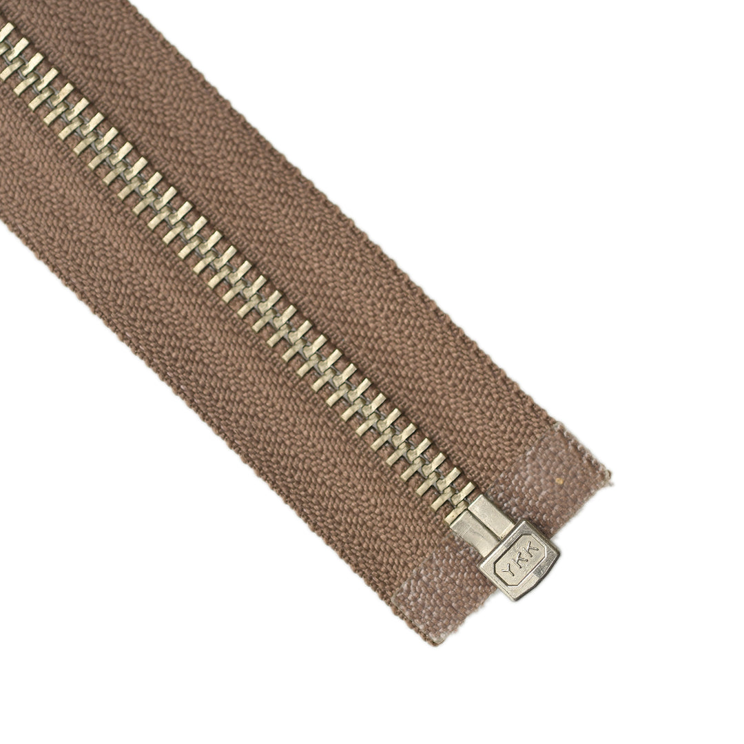 YKK METAL OPEN-END ZIP NO.5 NICKEL COL 894 CINNAMON