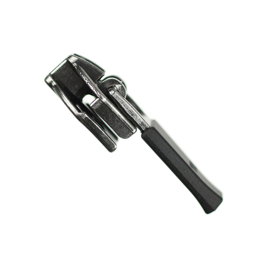 RUBBER GRIP SLIDER FOR YKK NYLON COIL ZIPS - ANTIQUE NICKEL