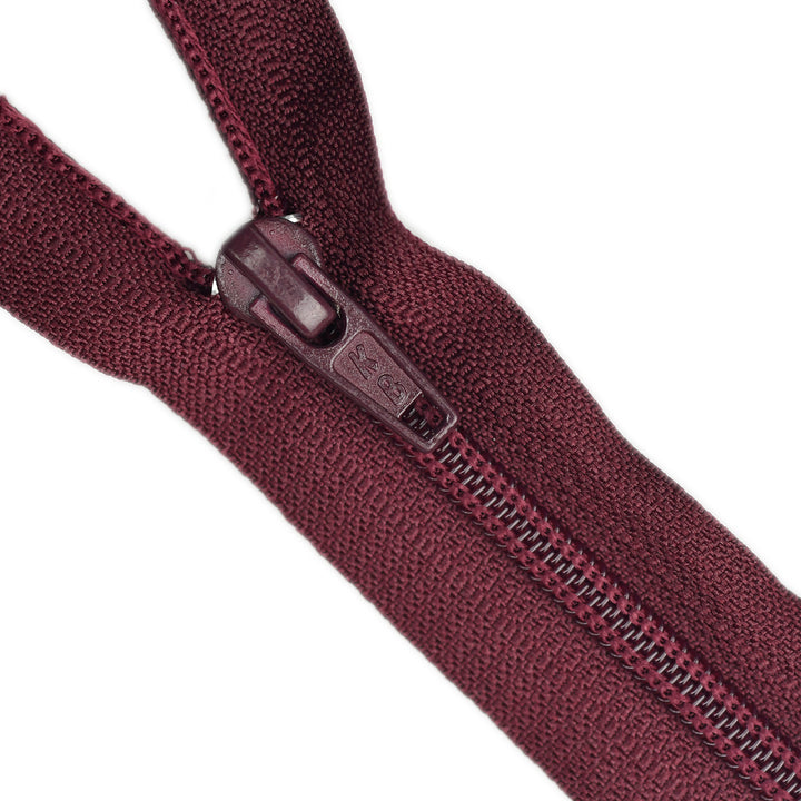 NYLON OPEN-END ZIP NO.5 COL BURGUNDY