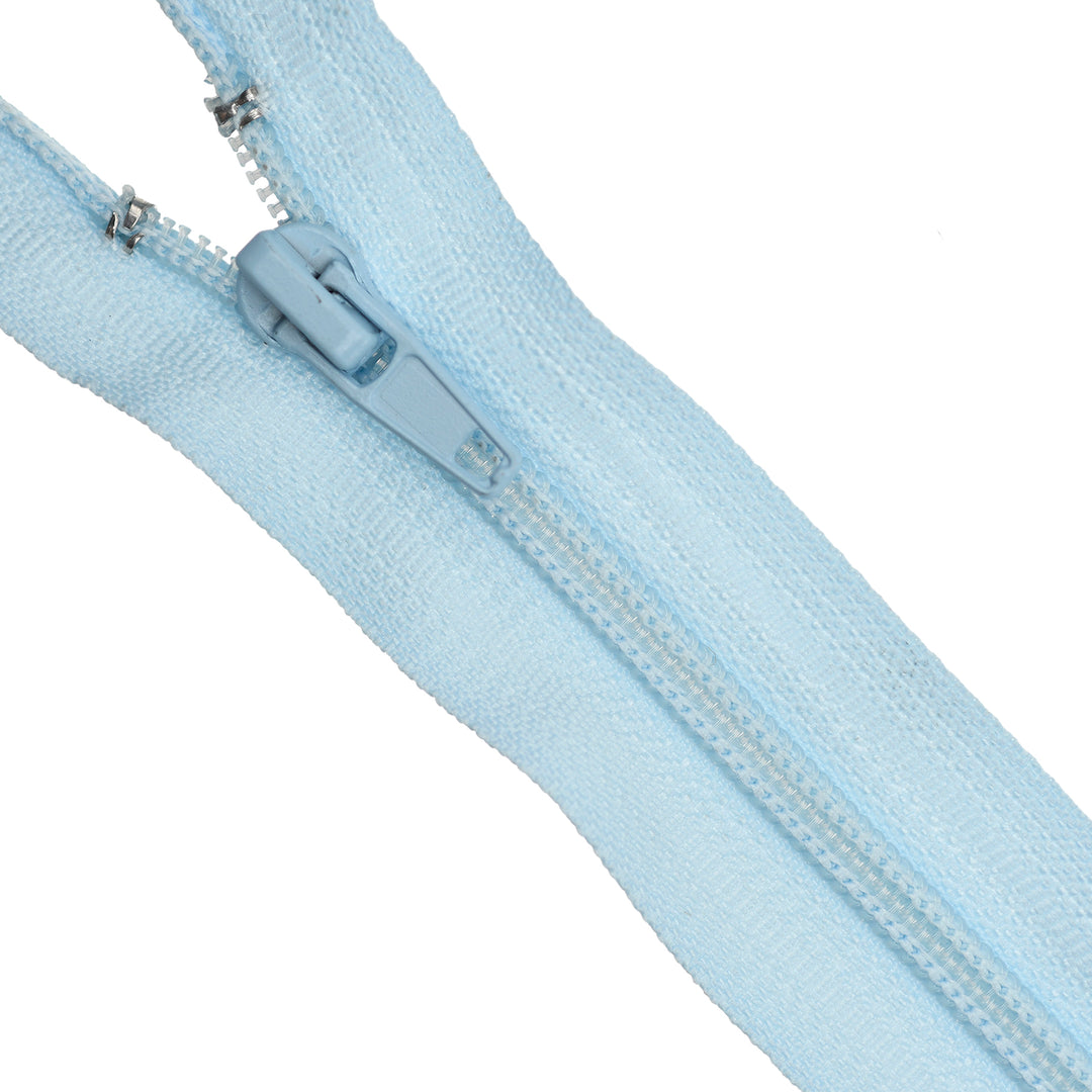 NYLON OPEN-END ZIP NO.5 COL POWDER BLUE