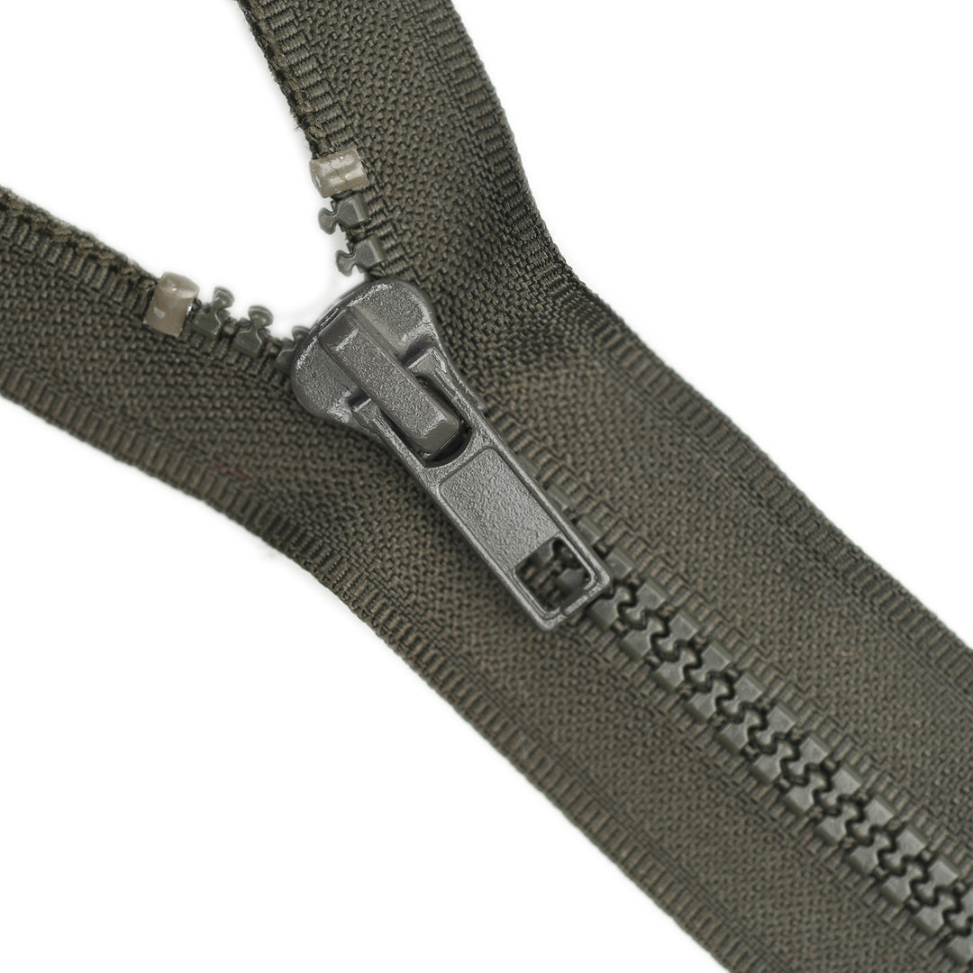 CHUNKY CLOSED-END ZIP NO.5 COL DARK OLIVE