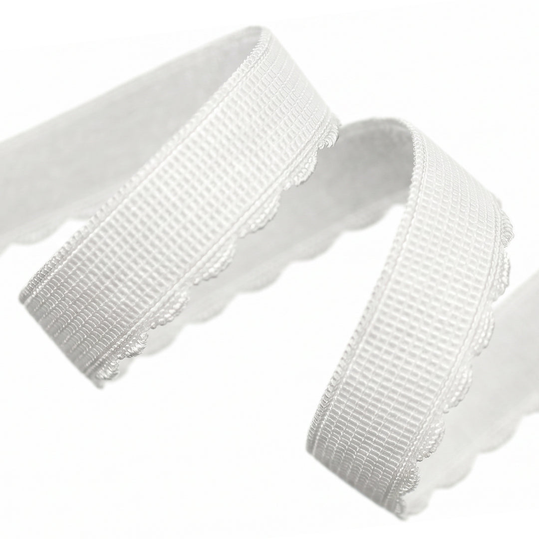 FORMLINE SCALLOPED PLUSH ELASTIC WHITE