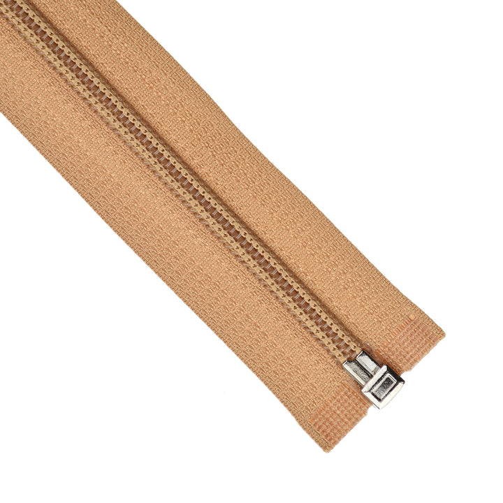 NYLON OPEN-END ZIP NO.5 COL SEPIA