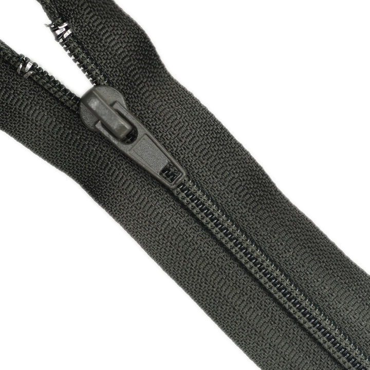 NYLON OPEN-END ZIP NO.5 COL DARK OLIVE