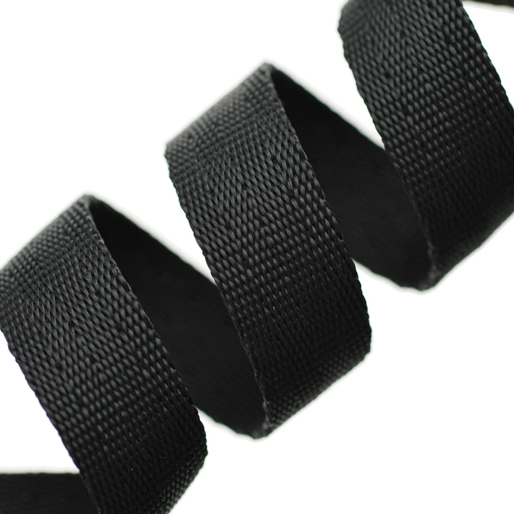 MEDIUM-WEIGHT SOFT POLYESTER BELTING BLACK
