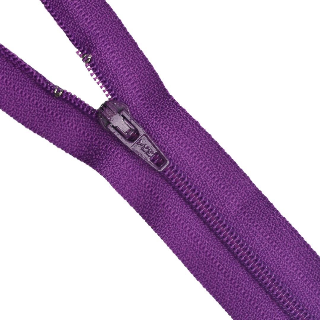 YKK NYLON CLOSED-END ZIP NO.3 COL 526 VIOLET
