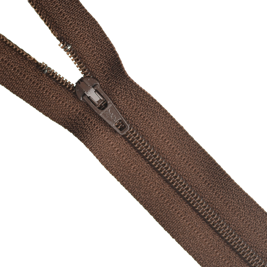 YKK NYLON CLOSED-END ZIP NO.3 COL 568 WALNUT