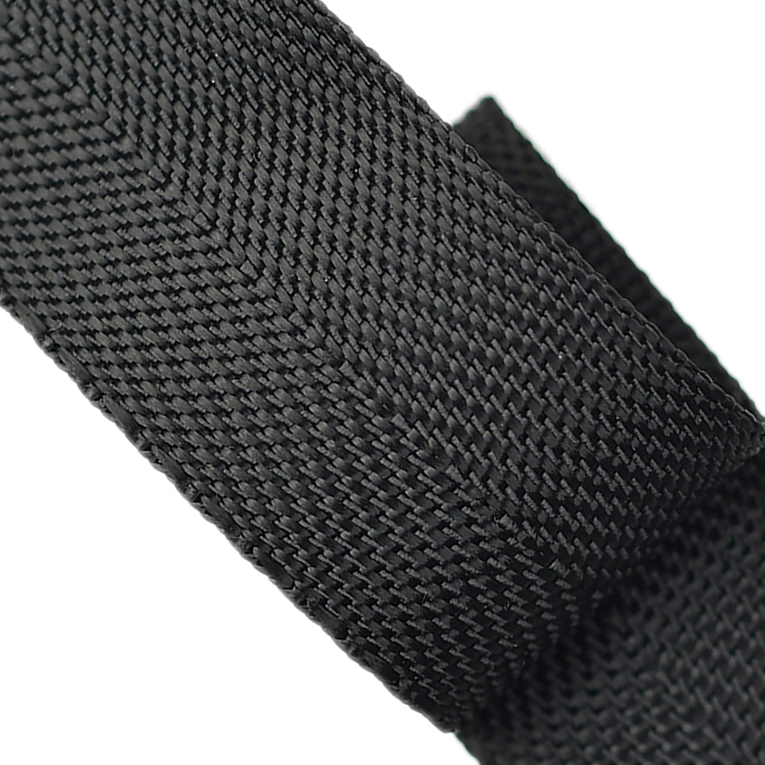 MEDIUM-WEIGHT SOFT POLYESTER BELTING BLACK