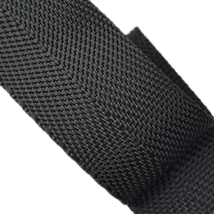 MEDIUM-WEIGHT SOFT POLYESTER BELTING BLACK