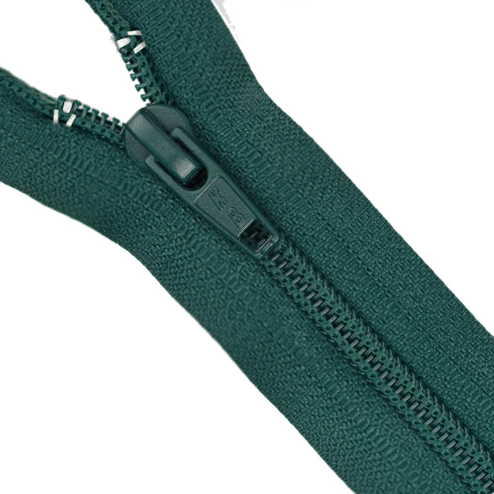 NYLON OPEN-END ZIP NO.5 COL DARK GREEN