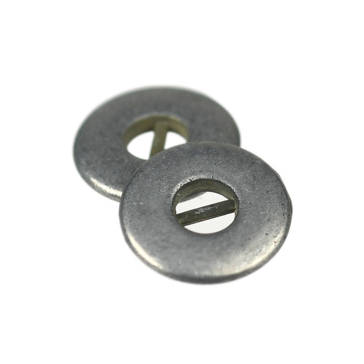METAL BUTTON WITH BAR SHANK PEWTER