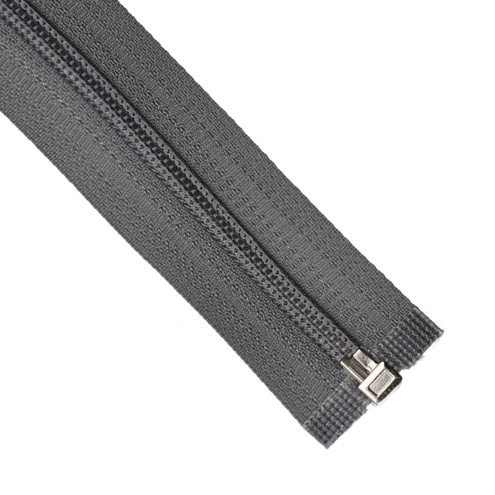 NYLON OPEN-END ZIP NO.5 COL FOSSIL GREY