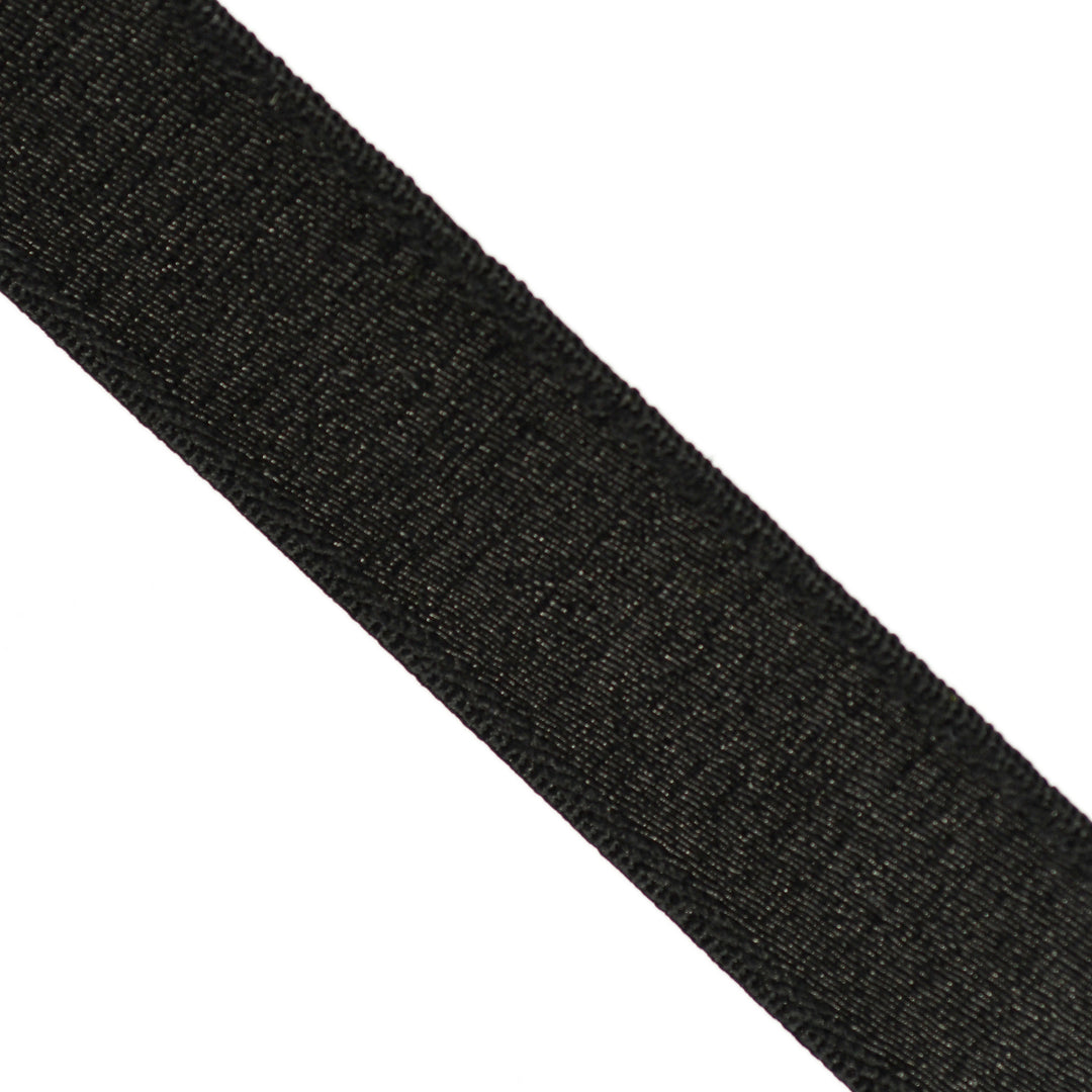 Black strap elastic on a white background