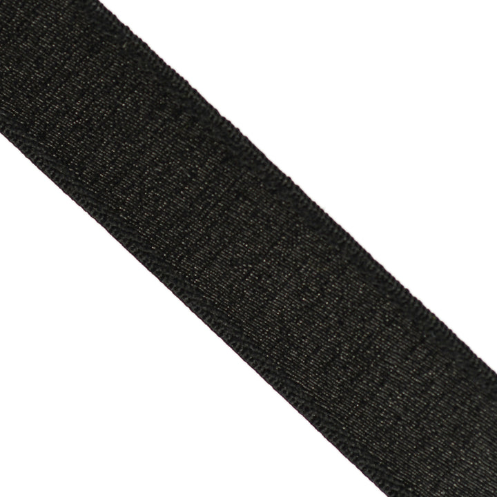 Black strap elastic on a white background