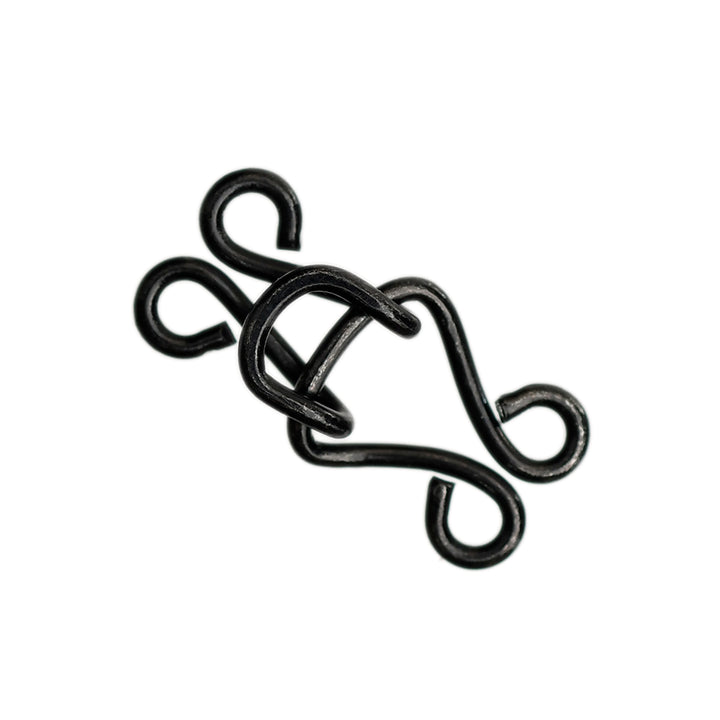 CORSET HOOK & EYE FASTENER BLACK