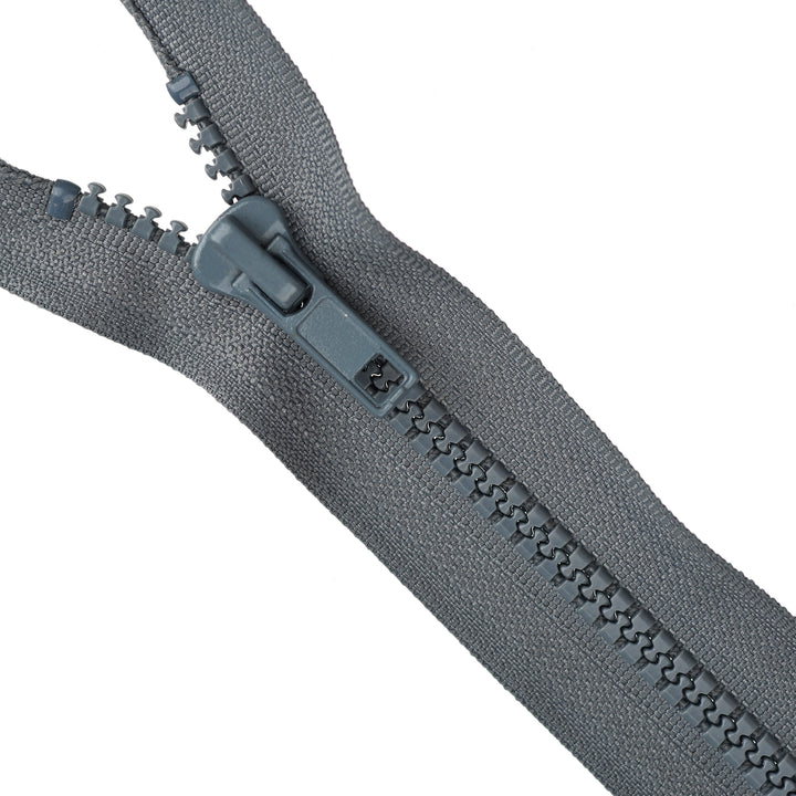 CHUNKY OPEN-END ZIP NO.5 COL GREY