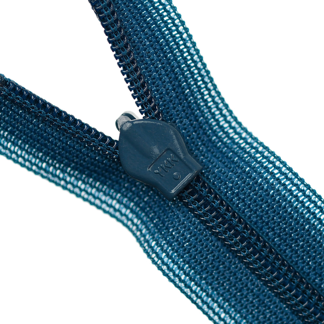 YKK INVISIBLE MESH ZIP COL 910 DEEP CERULEAN BLUE