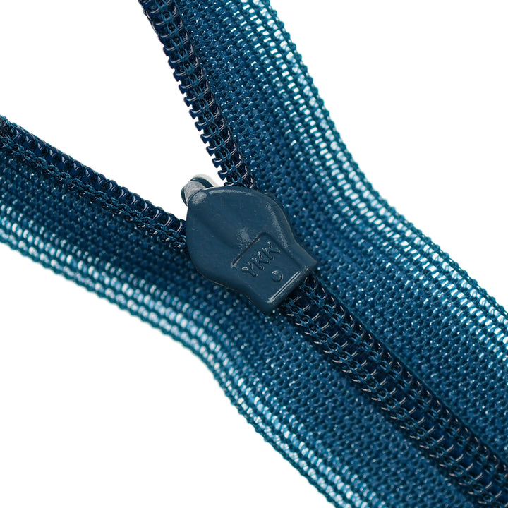 YKK INVISIBLE MESH ZIP COL 910 DEEP CERULEAN BLUE