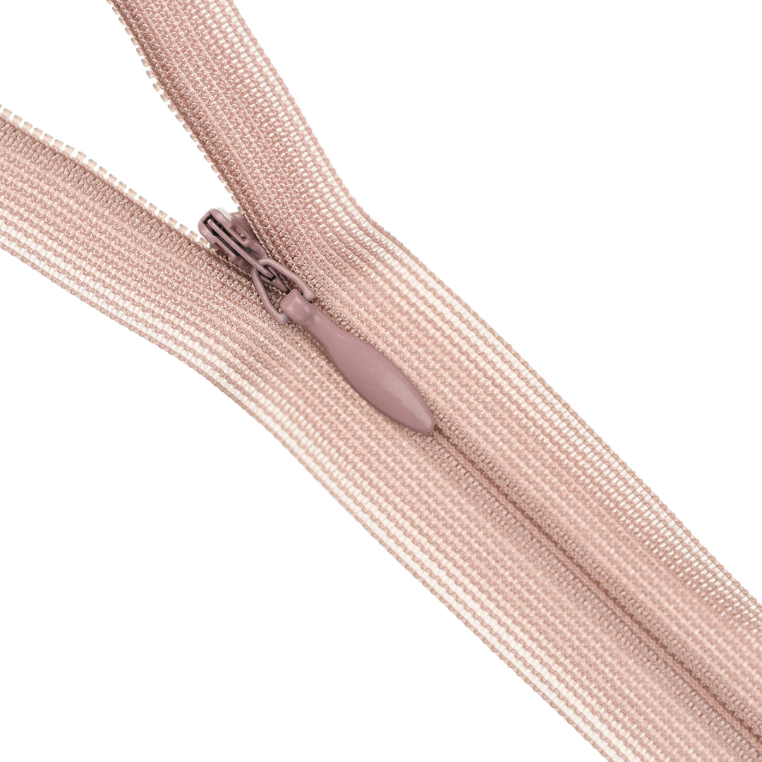 YKK INVISIBLE MESH ZIP COL 221 DEEP DUSTY ROSE