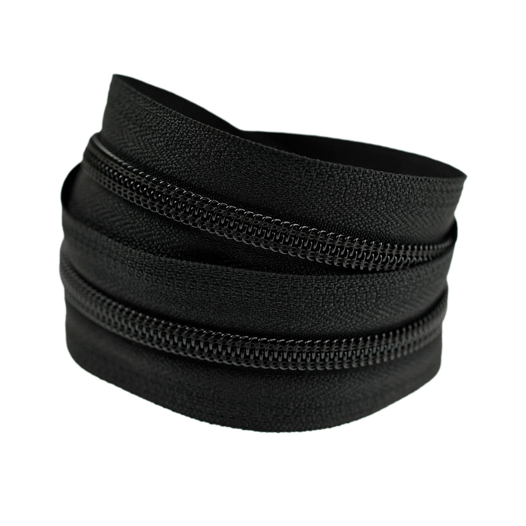 YKK NYLON NO.5 ZIPPER COIL COL 580 BLACK