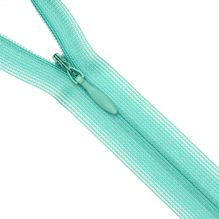 YKK INVISIBLE MESH ZIP COL 049 RICH AQUA