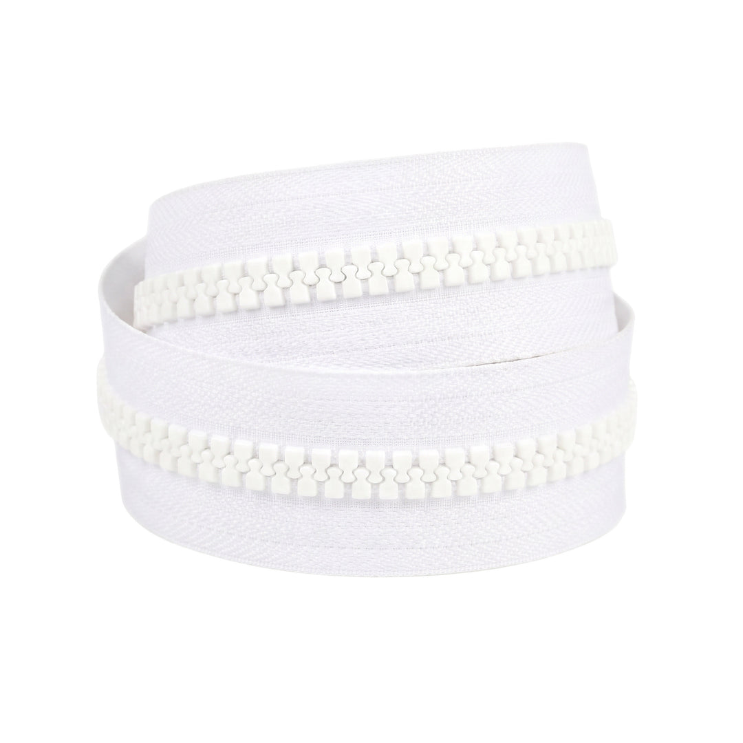 YKK VISLON NO.10 ZIPPER BY METRE COL 501 WHITE