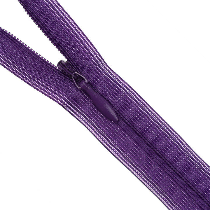 YKK INVISIBLE MESH ZIP COL 865 ROYAL PURPLE