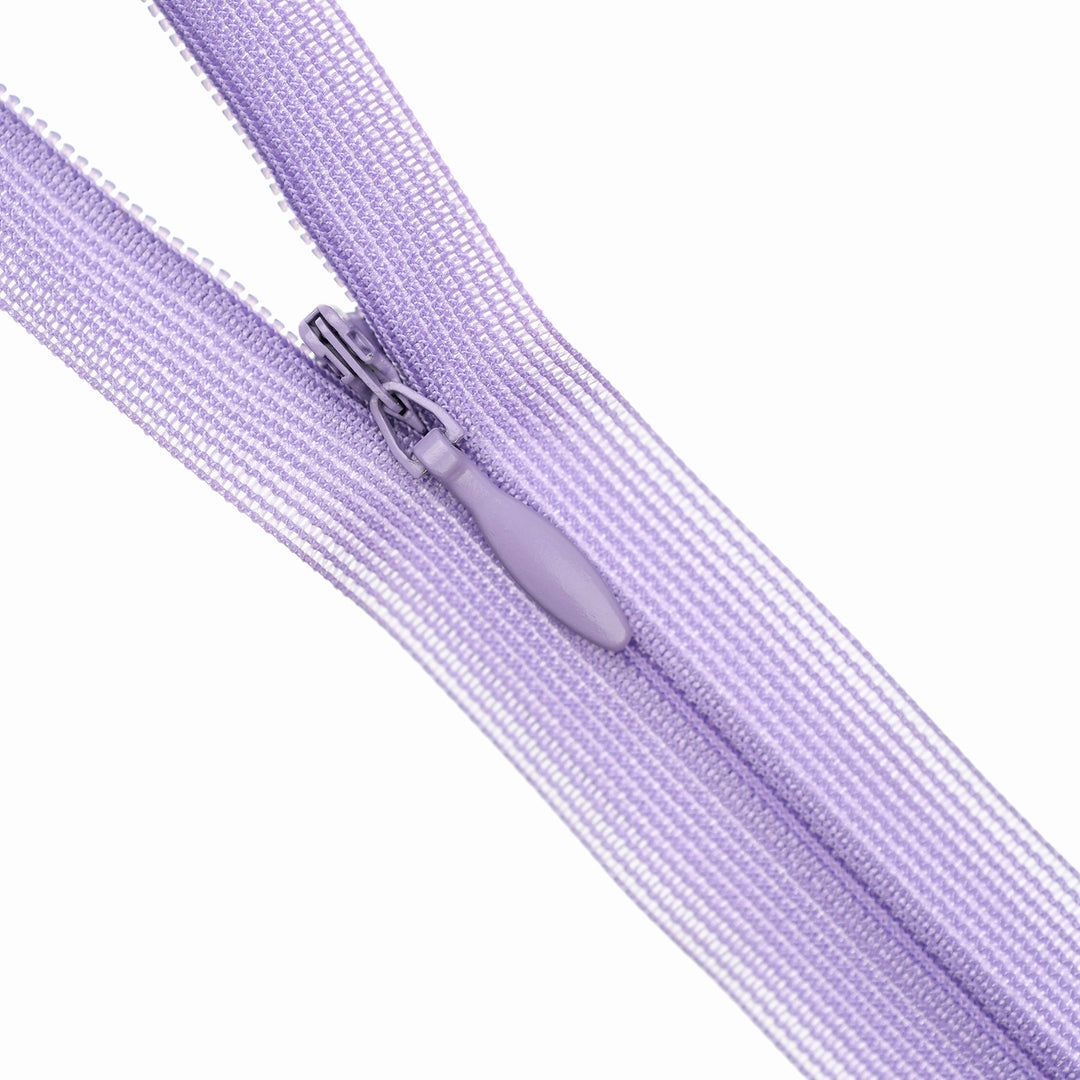 YKK INVISIBLE MESH ZIP COL 553 LAVENDER