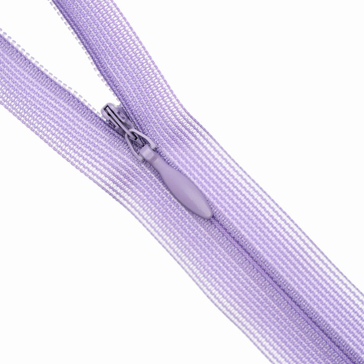 YKK INVISIBLE MESH ZIP COL 553 LAVENDER