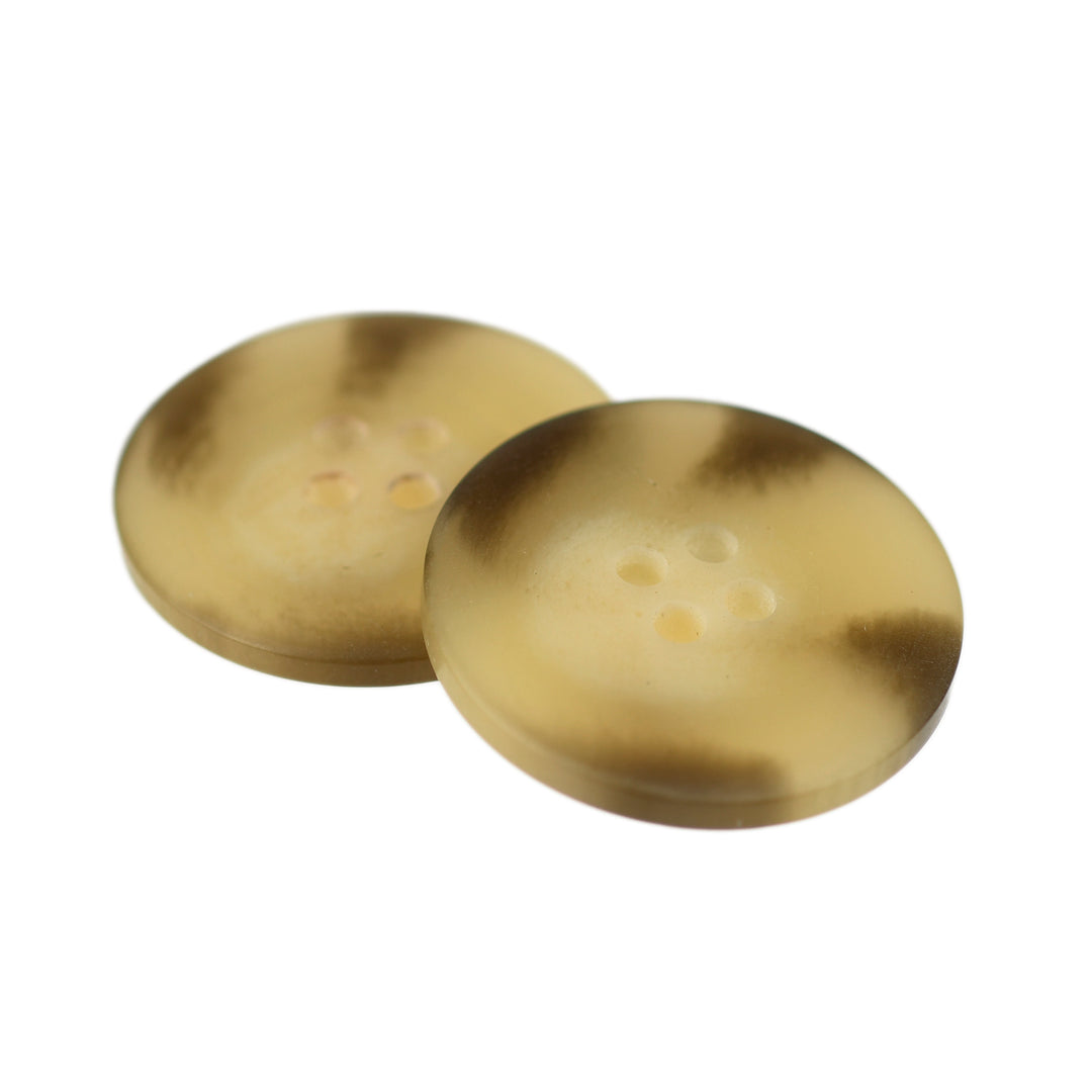 FOUR-HOLE FLAT MARBLED BUTTON LIGHT KHAKI